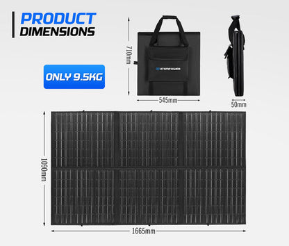 12V 300W Folding Solar Panel Blanket + DC to DC Battery Charger