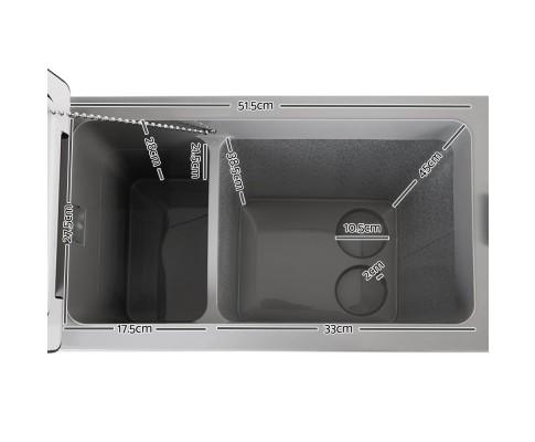 55L Portable Cooler Fridge | Grey 