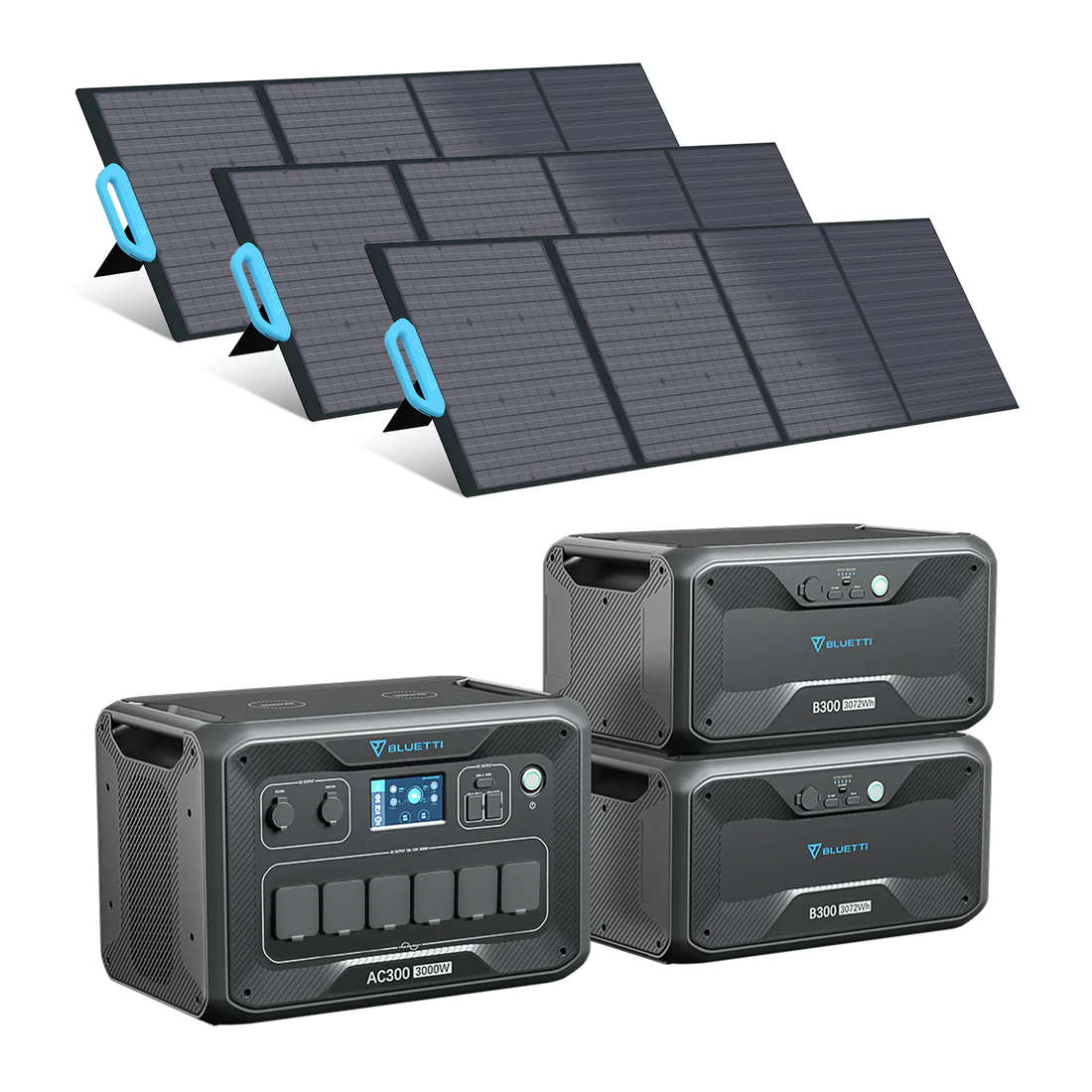 BLUETTI AC300 + 2*B300 + Solar Panels | Solar Generator Kit