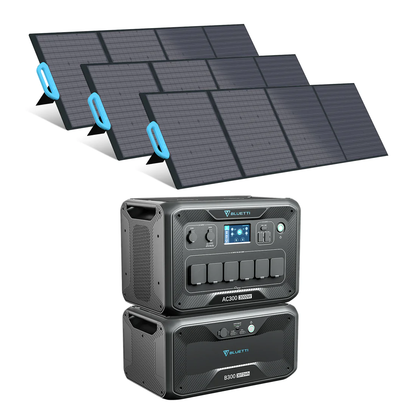 BLUETTI AC300 + 1*B300 + Solar Panels | Solar Generator Kit