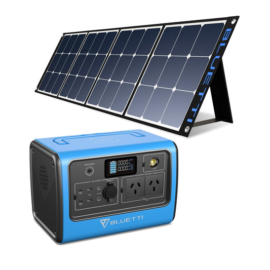 BLUETTI EB70(Blue) Power Station + Solar Panels
