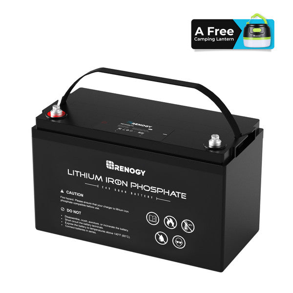 Lithium Battery | Renogy | 24V 50Ah Lithium Iron Phosphate Battery